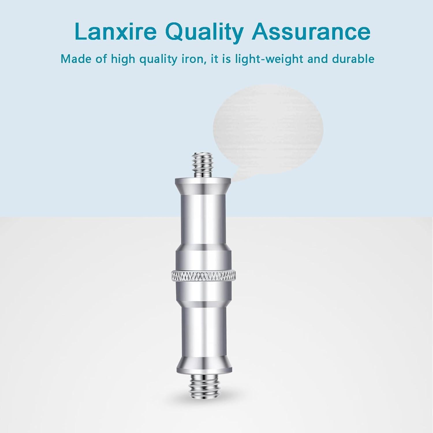 Adaptador de tornillo roscado Lanxire 1/4 a 3/8 pulgadas - 2 piezas