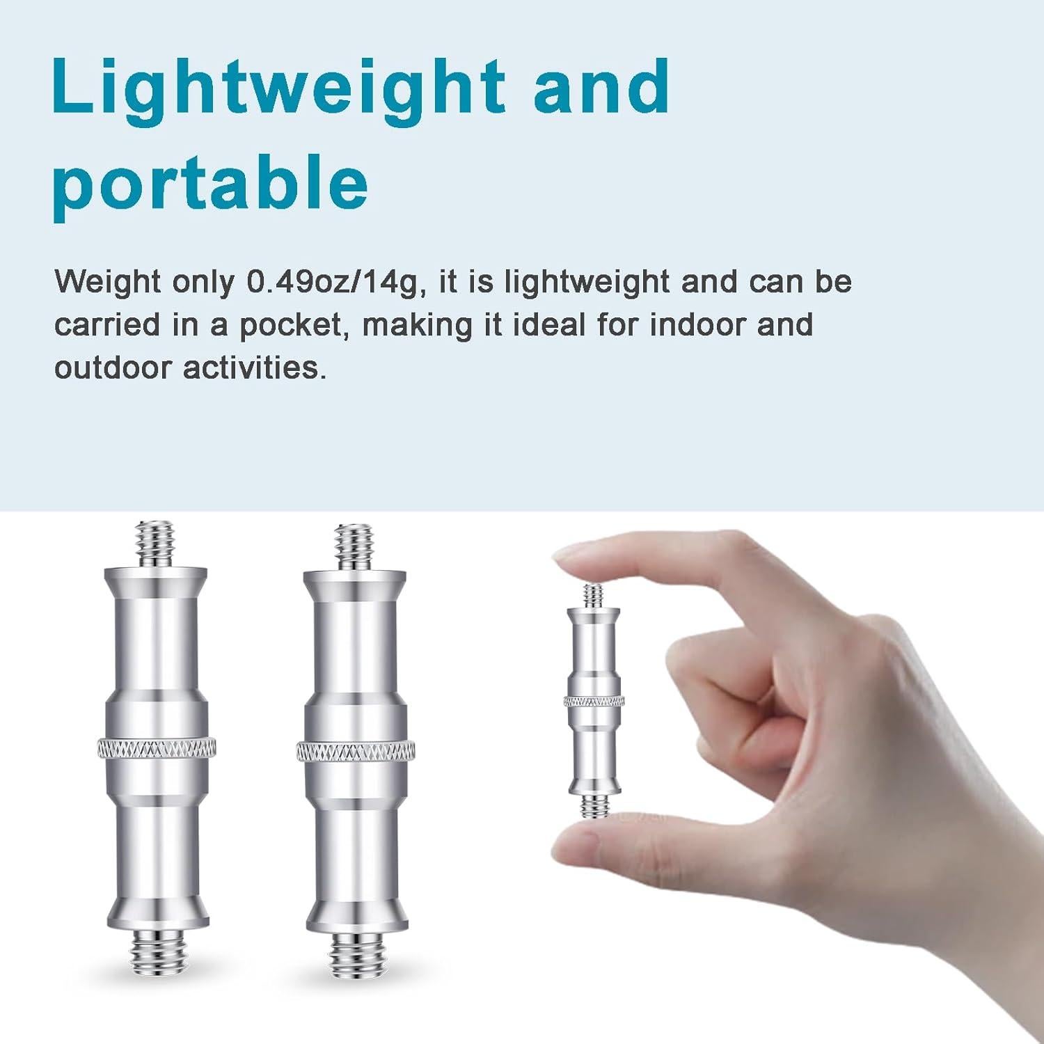 Adaptador de tornillo roscado Lanxire 1/4 a 3/8 pulgadas - 2 piezas