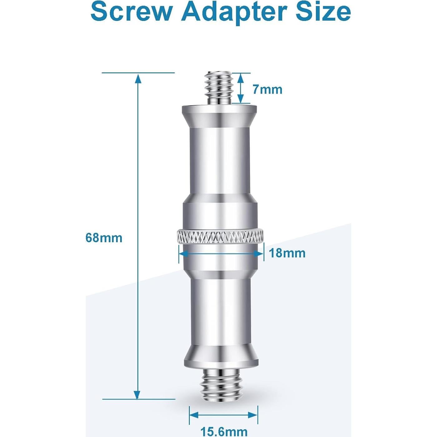 Adaptador de tornillo roscado Lanxire 1/4 a 3/8 pulgadas - 2 piezas