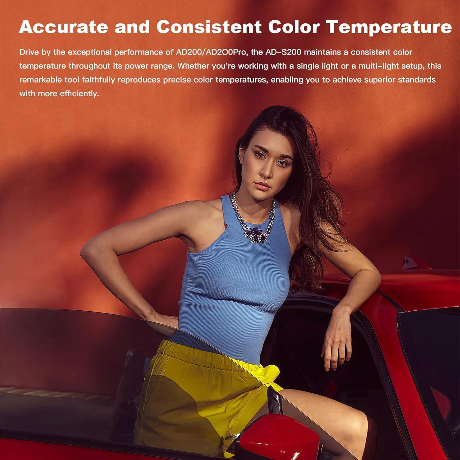 Godox AD-S200 Cabezal de Flash Portátil 360° para AD200/AD200Pro