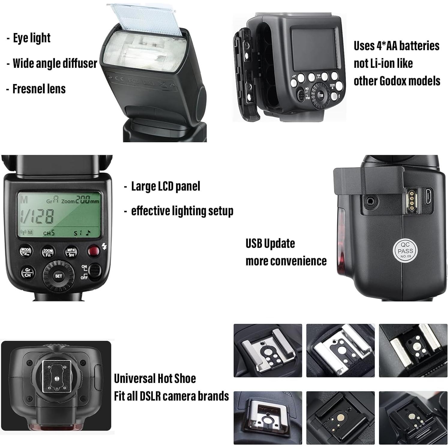 Flash Inalámbrico Godox TT600S para Cámara Sony GN60