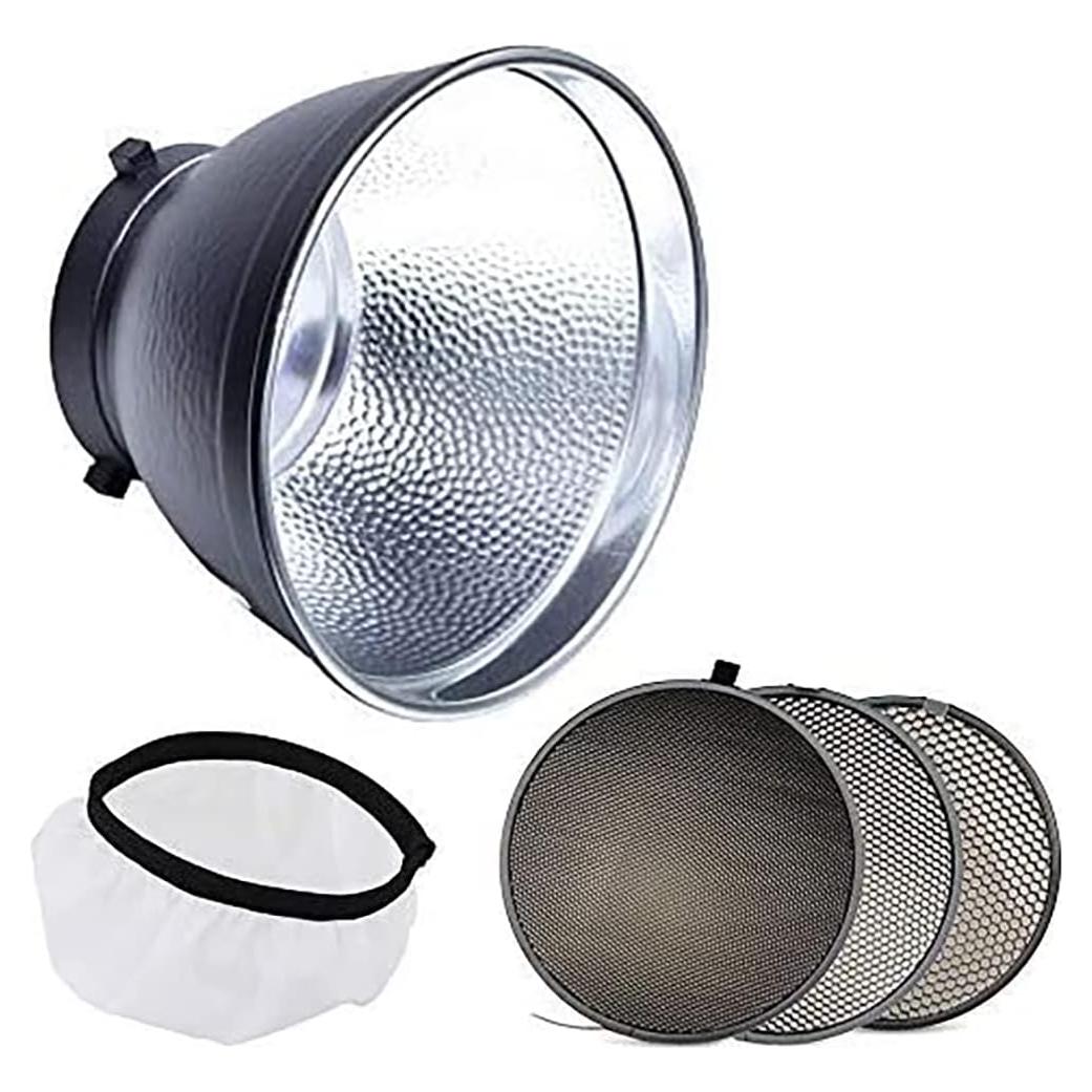 Reflector Estándar Fotoconic 18cm Bowens con Rejillas y Difusor