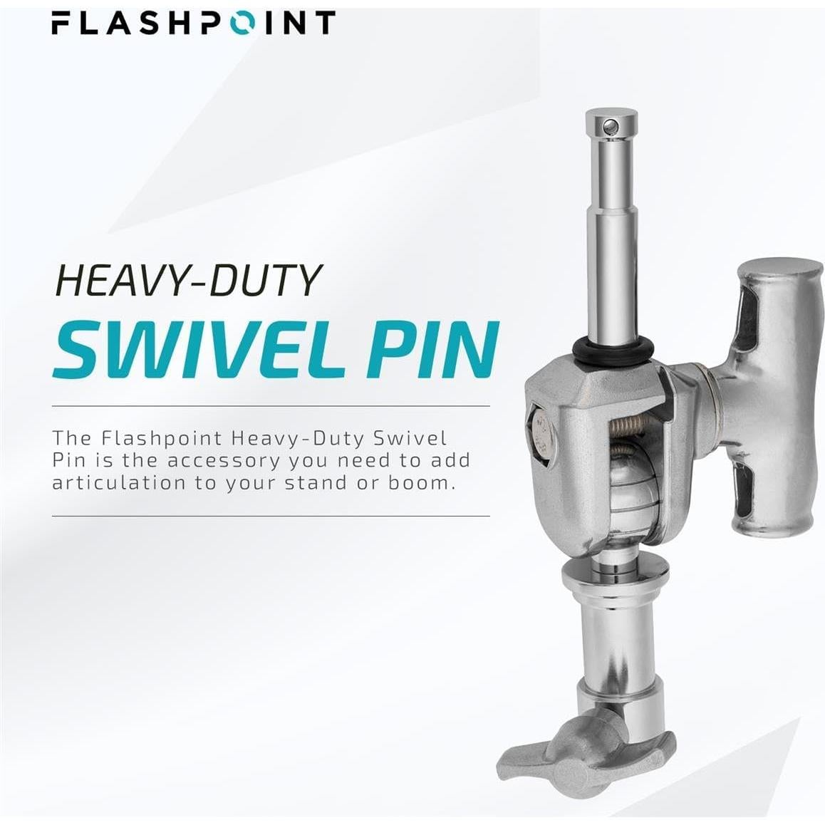 Pin Giratorio Flashpoint - Acero 180° para Iluminación Estudio