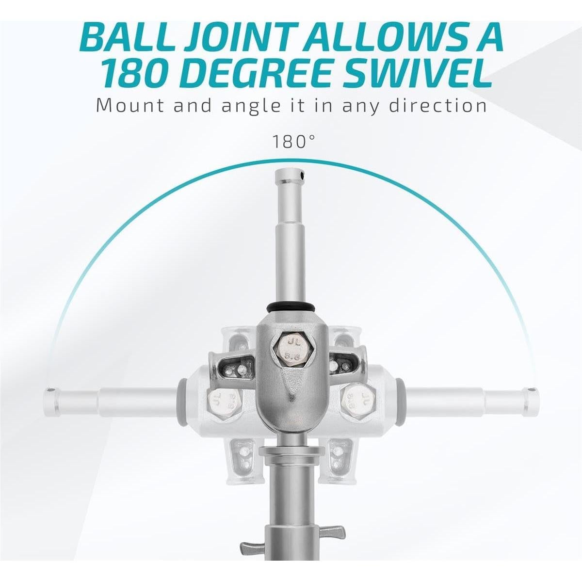 Pin Giratorio Flashpoint - Acero 180° para Iluminación Estudio