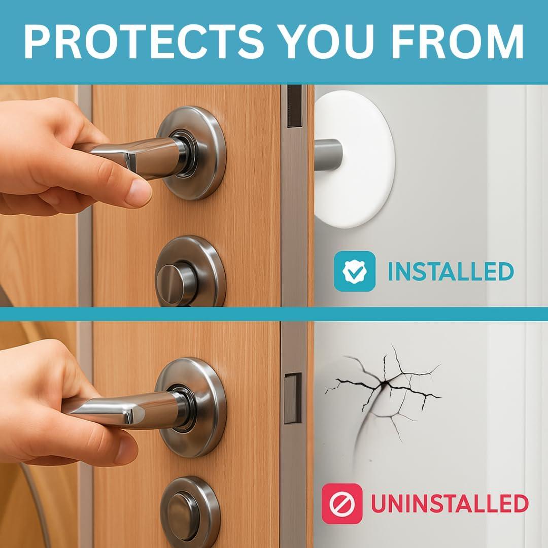 Tope de Puerta XXL Autoadhesivo Hogar Más Fuerte - 2 Piezas