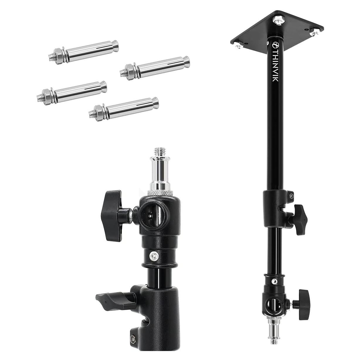 Soporte de Cámara Thinvik para Estudio Fotográfico - Montaje Pared Techo Ajustable 35-55 cm