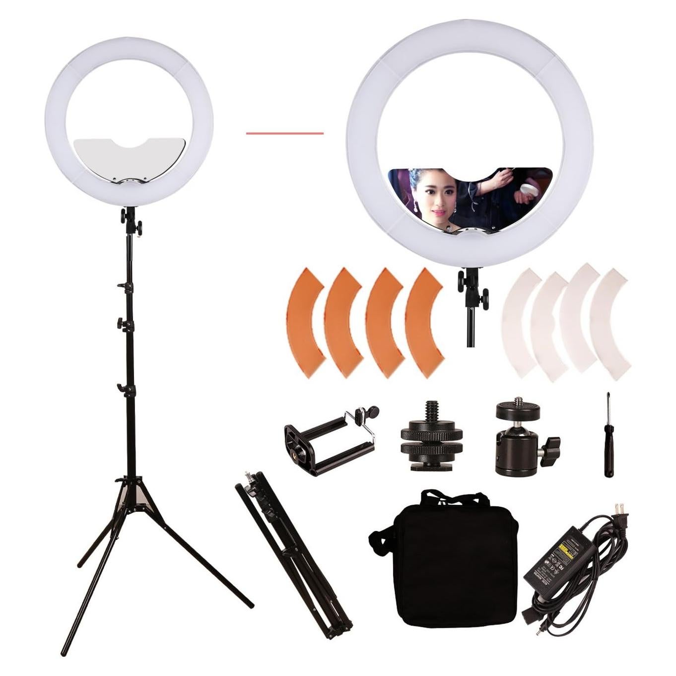 Anillo de Luz LED 18" 65W GSKAIWEN con Soporte y Bolsa