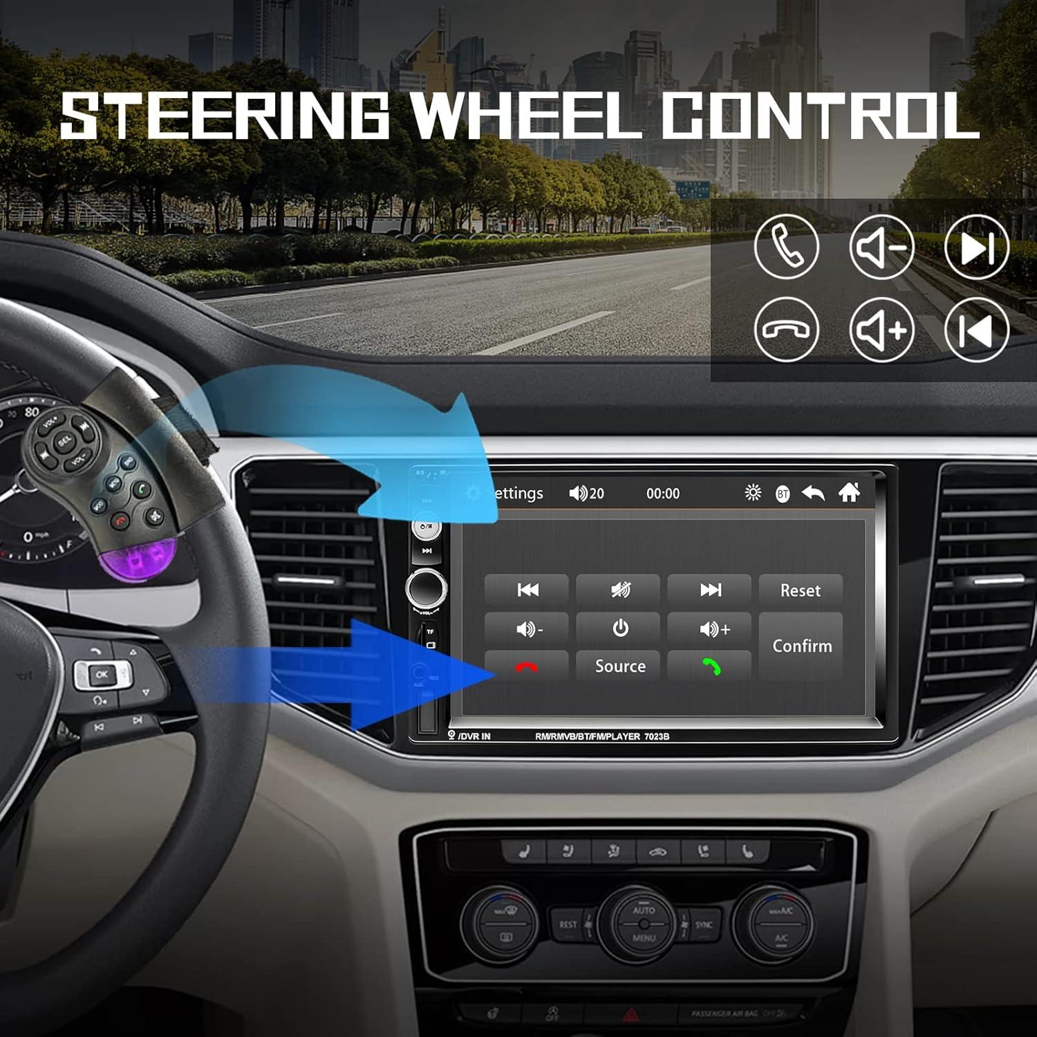 Estéreo de Coche Liehuzhekeji 2 Din 7" Bluetooth con Cámara