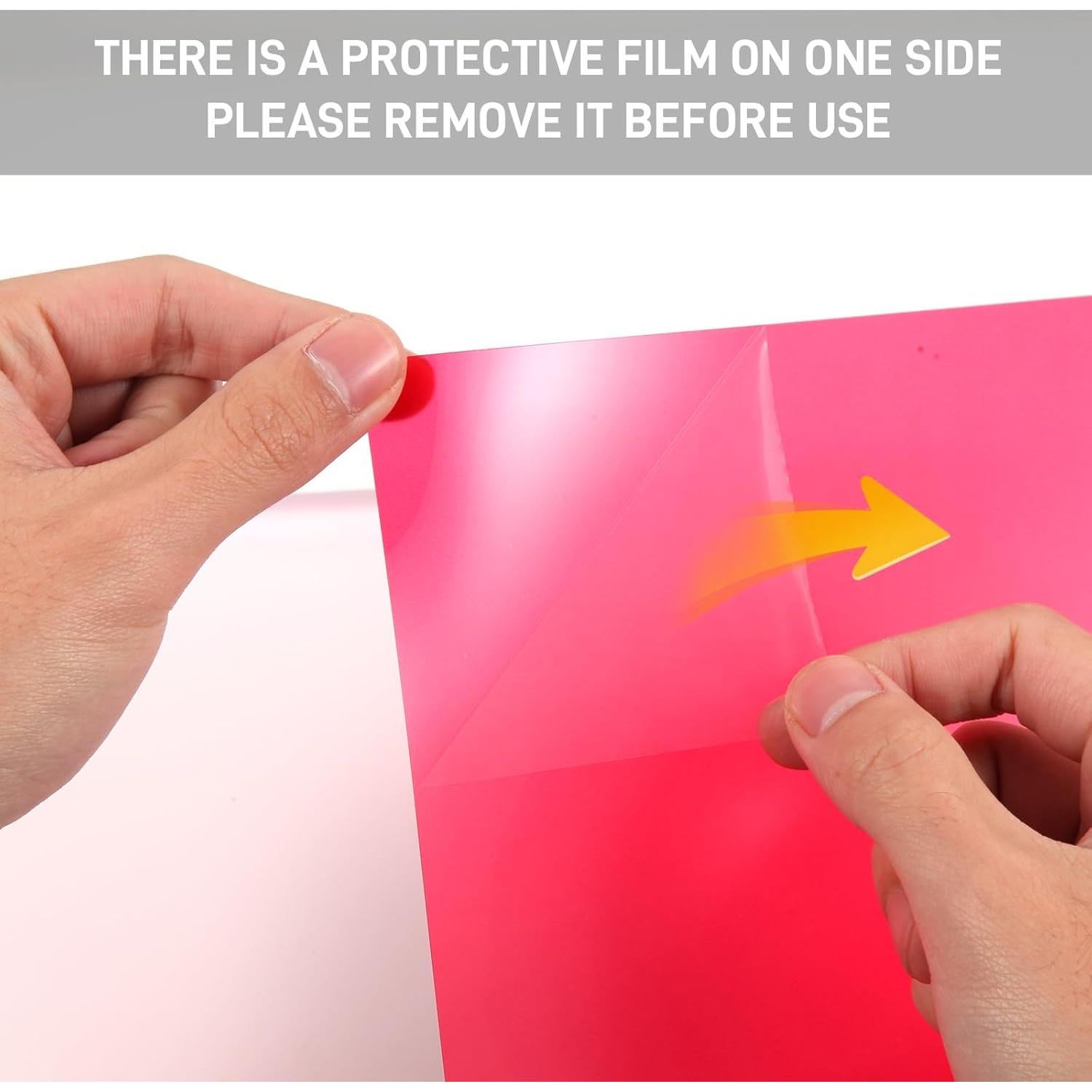 Filtros de Luz de Gel Winsang WS-2 20x20cm 8 Piezas Rojas