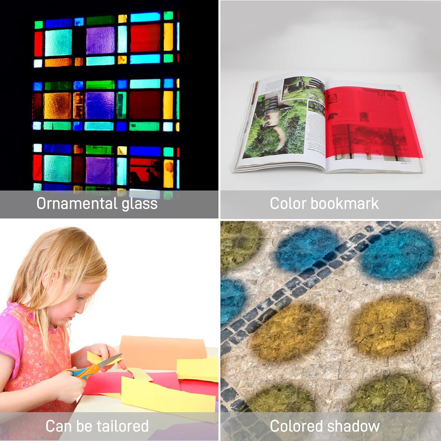 Filtros de Luz de Gel Winsang WS-2 20x20cm 8 Piezas Rojas