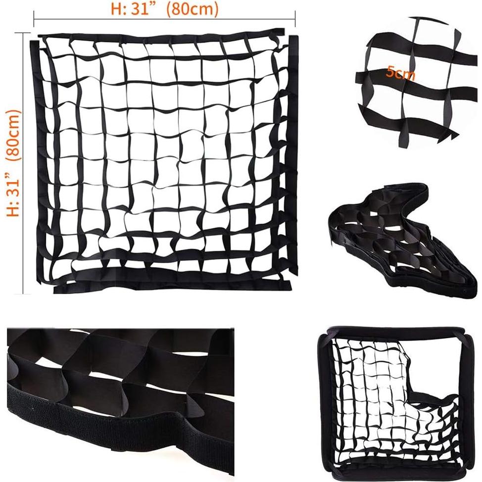 Rejilla Soft Grid GODOX 80x80cm para Softbox de Estudio