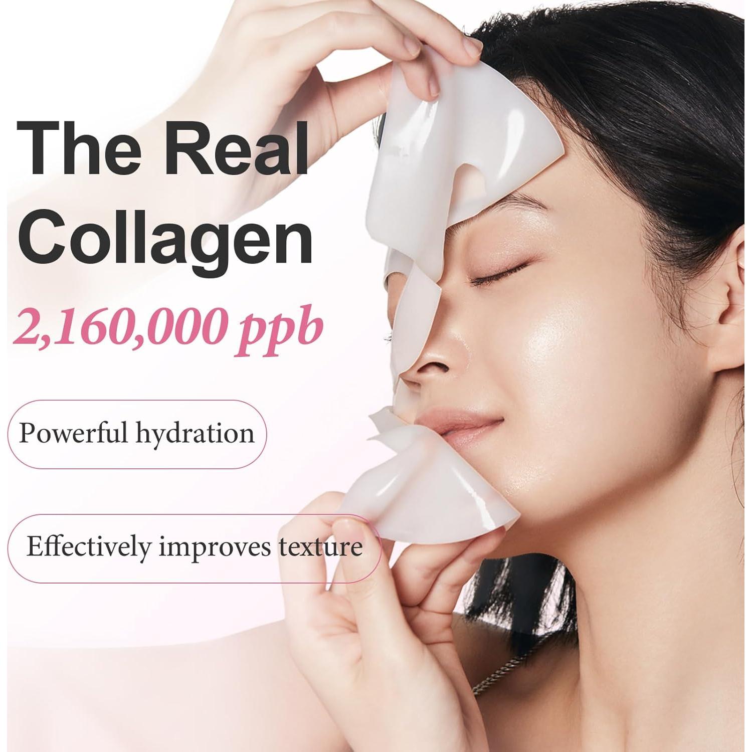 Mascarilla Facial ULLUXE de Colágeno Hidrogel Nocturna 4 Pzas