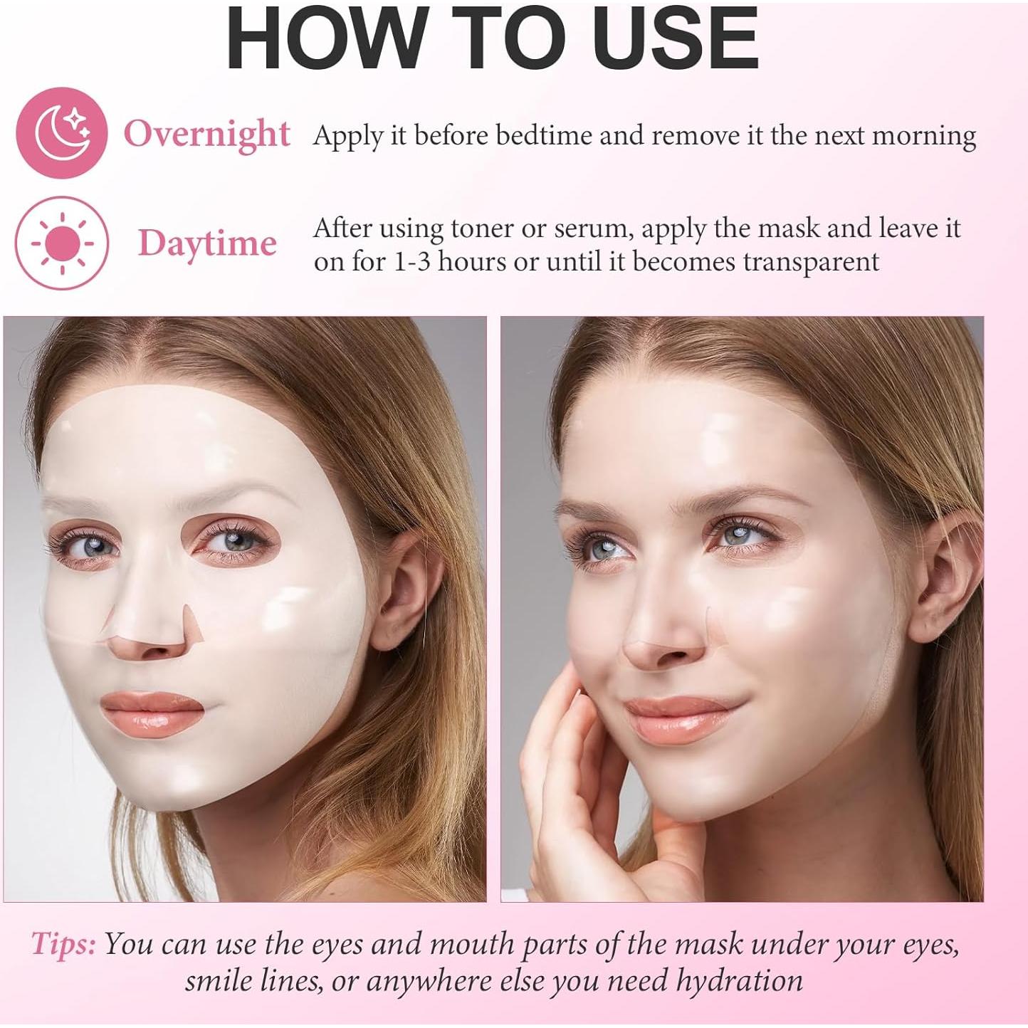 Mascarilla Facial ULLUXE de Colágeno Hidrogel Nocturna 4 Pzas