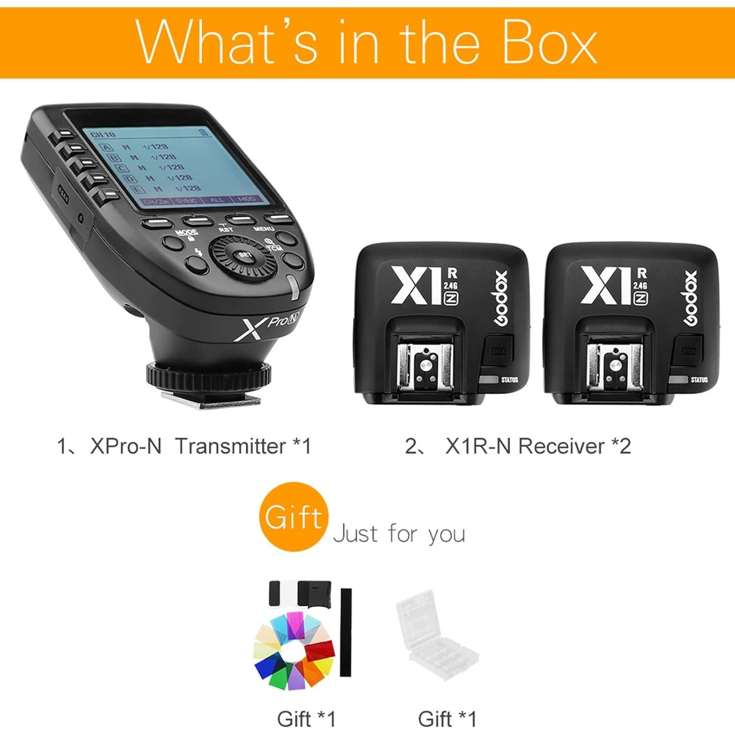 Disparador Inalámbrico Godox Xpro N TTL para Nikon 1/8000s HSS
