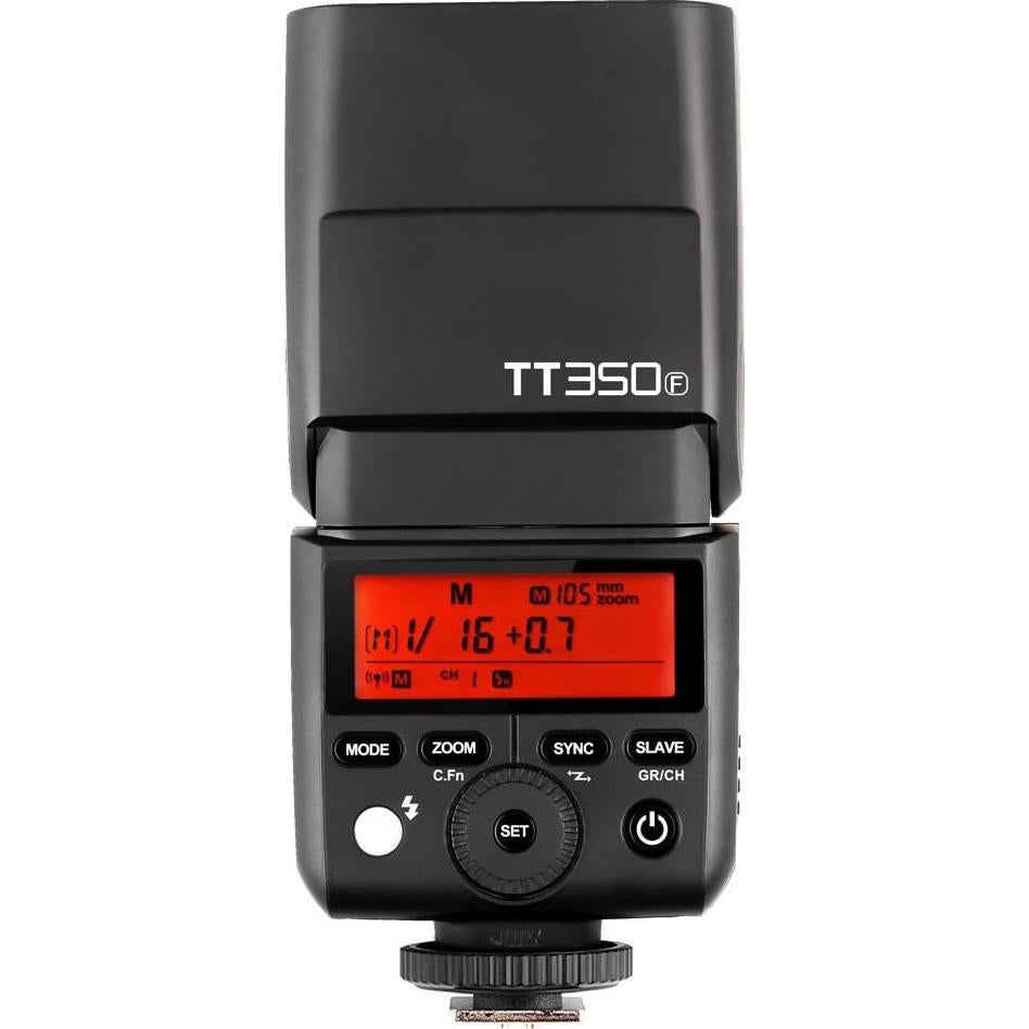 Flash Godox TT350F TTL GN36 para Cámaras Fuji con Accesorios