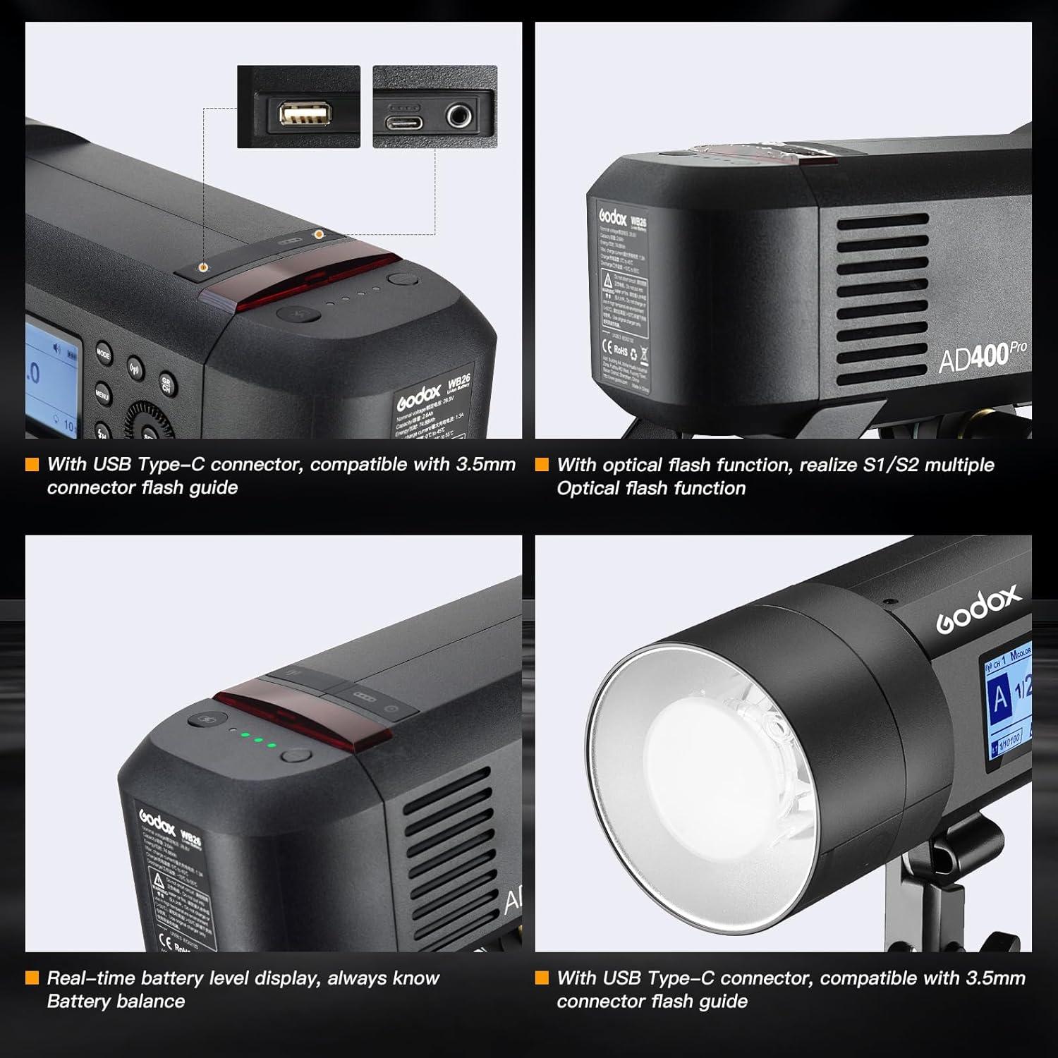 Flash Godox AD400Pro 400Ws TTL HSS 2.4G Monolight