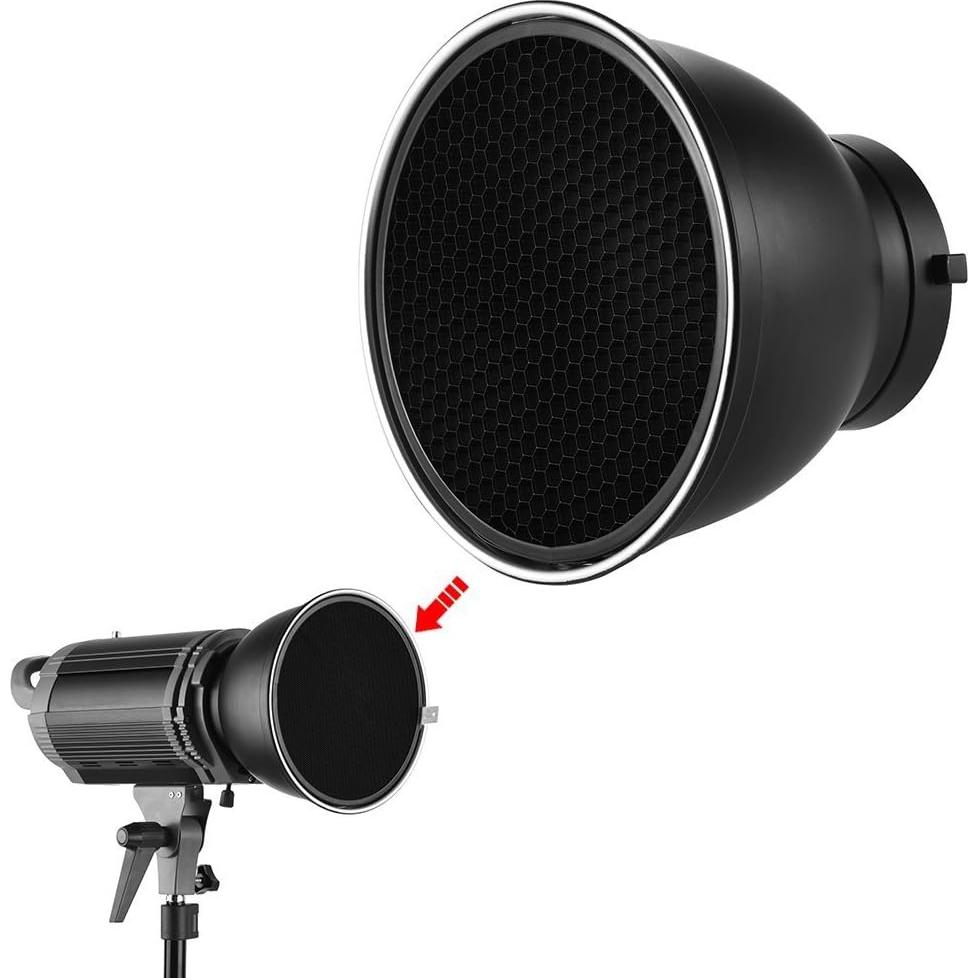 Difusor de Lámpara Reflectora 7" SUPON con Rejilla de Panal