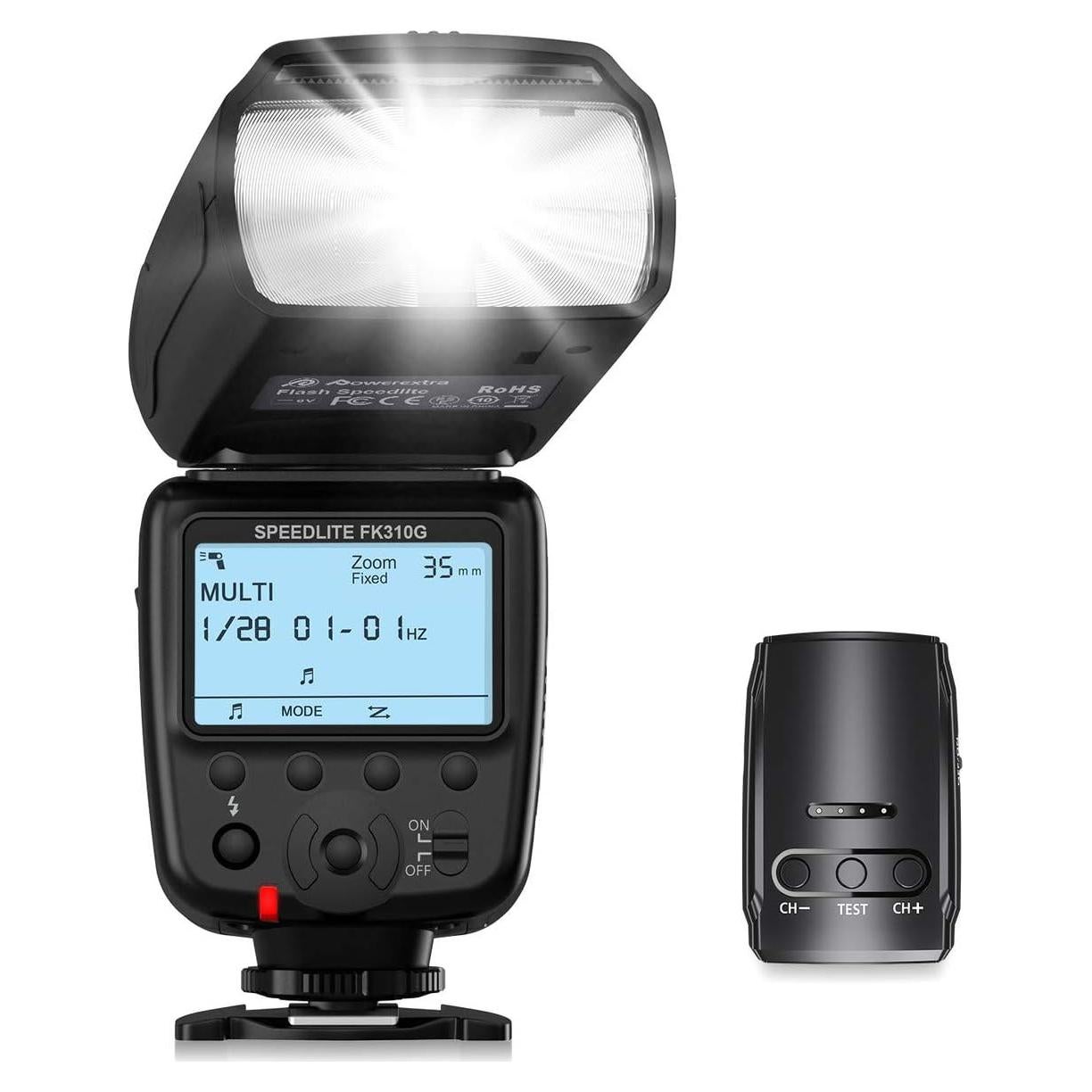 Flash Speedlite Powerextra FK310G Inalámbrico 2.4G para DSLR