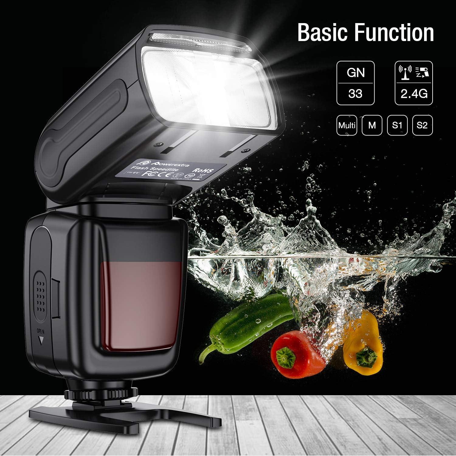 Flash Speedlite Powerextra FK310G Inalámbrico 2.4G para DSLR