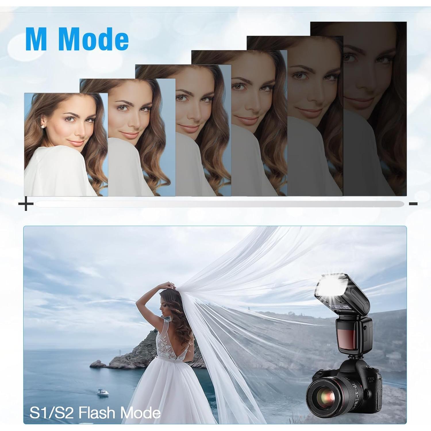 Flash Speedlite Powerextra FK310G Inalámbrico 2.4G para DSLR