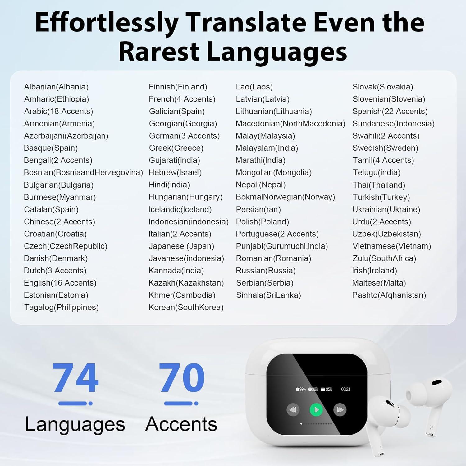 Auriculares Traductores JIYINGDUO A8pro 144 Idiomas