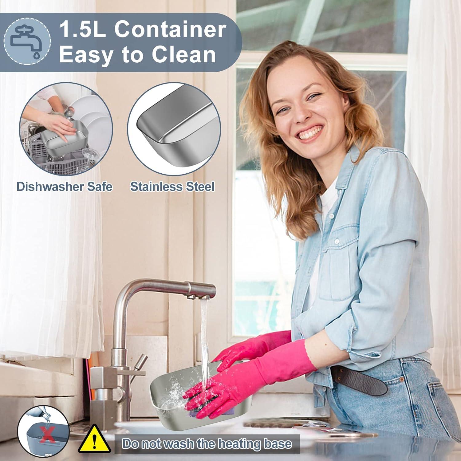 Caja de Almuerzo Eléctrica Akhia 1.5L 80W 12V/24V/110V Azul