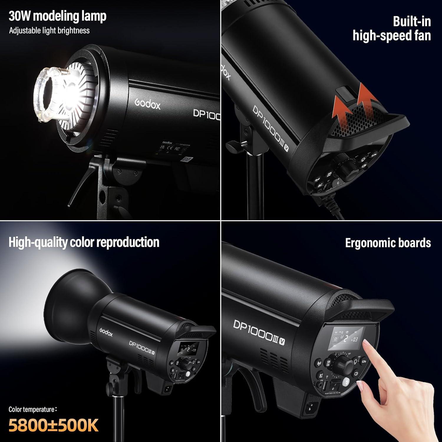 Kit de Flash de Estudio Godox DP1000III-V 1000Ws Inalámbrico