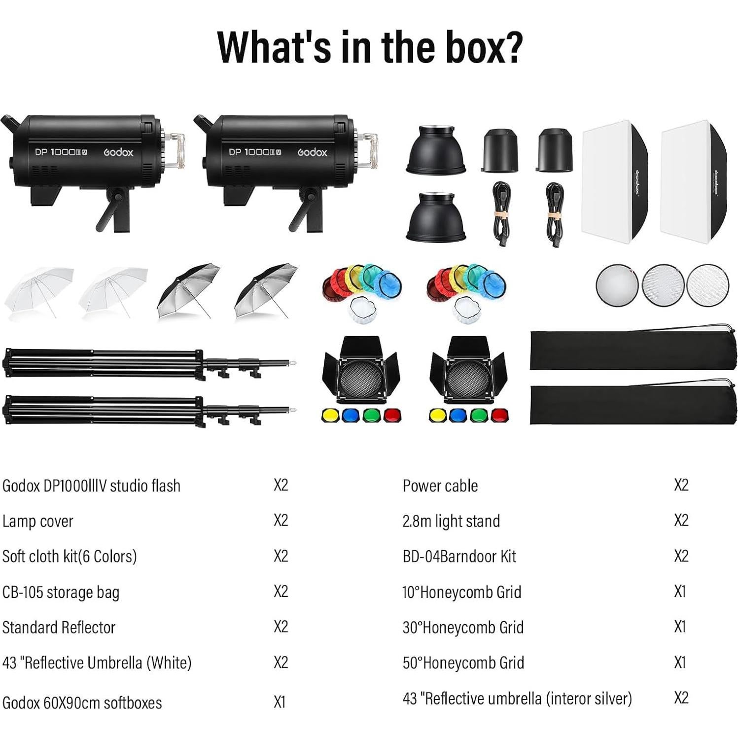 Kit de Flash de Estudio Godox DP1000III-V 1000Ws Inalámbrico