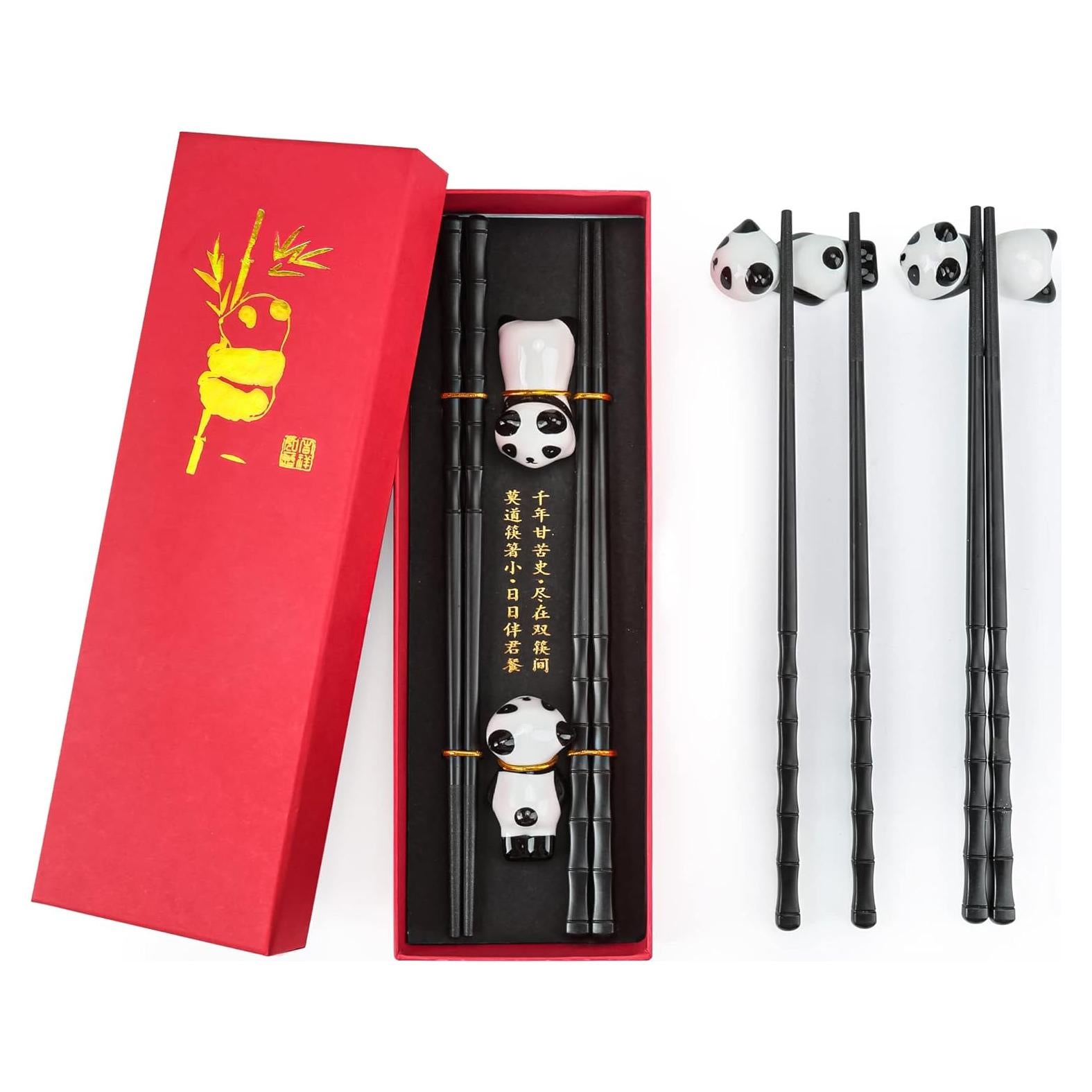 Juego de Palillos Antideslizantes Young Dance con Soporte Panda