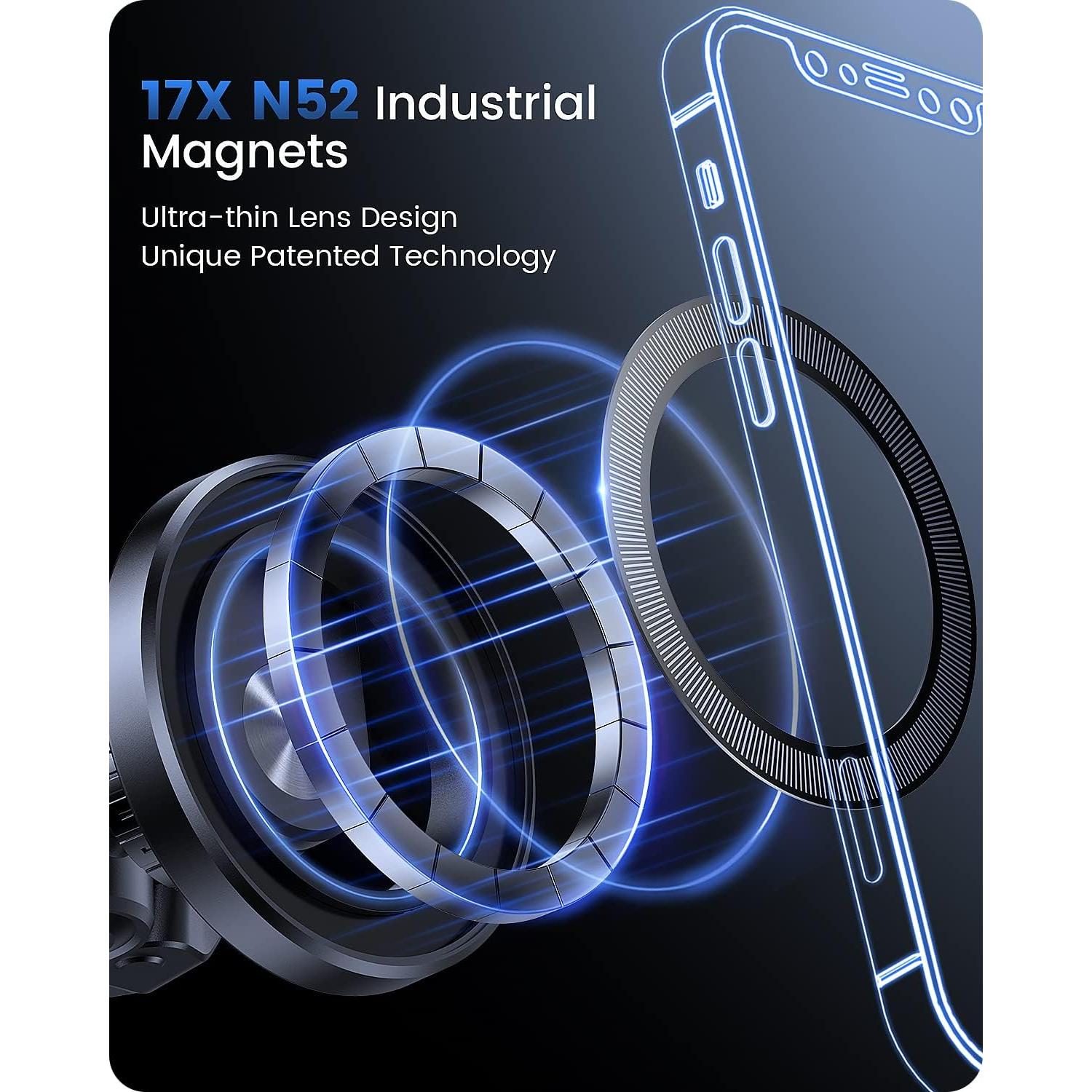 Soporte Magnético para Teléfono OQTIQ CD MagSafe Negro