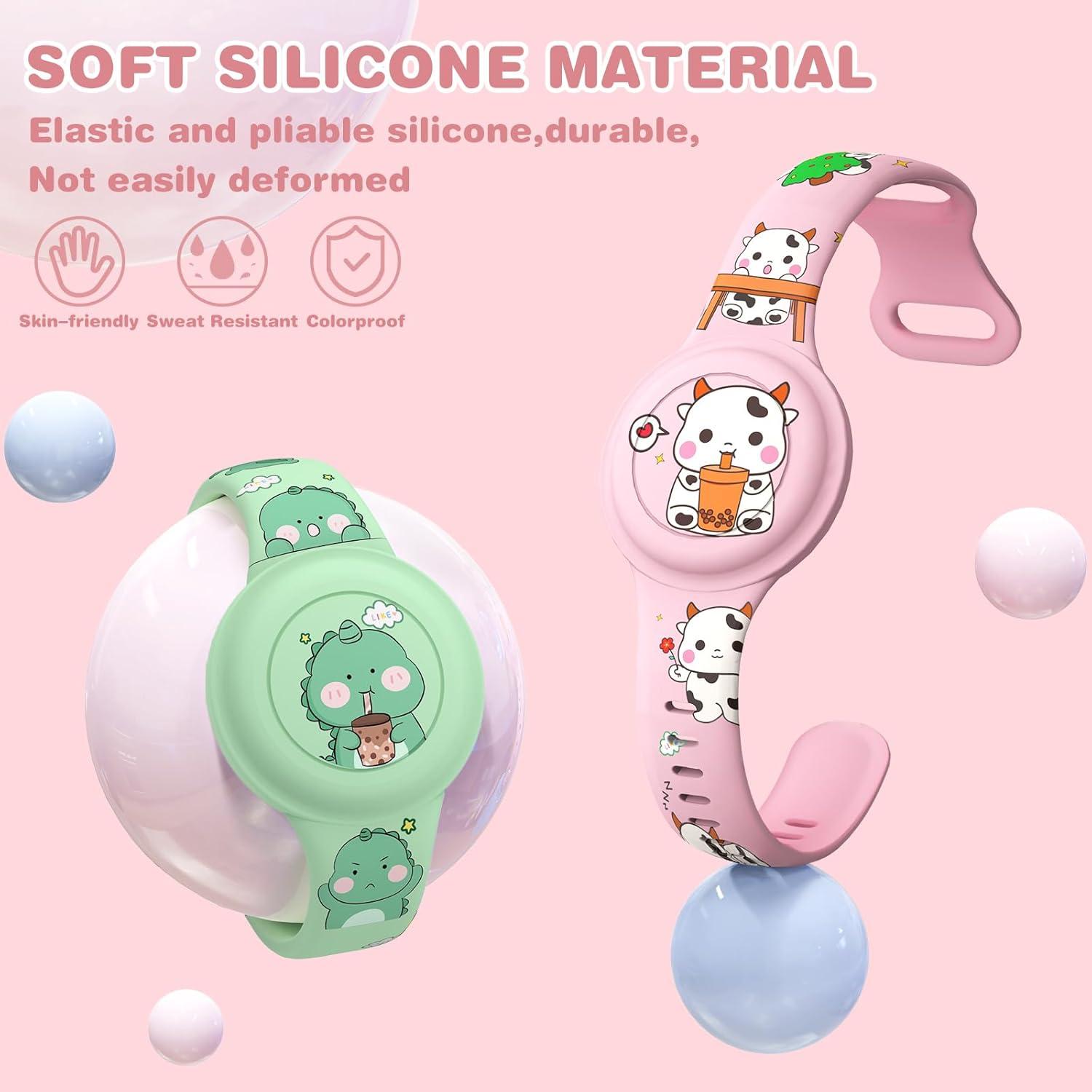 Pulsera de Silicona Impermeable Ekoonpft para AirTag Niños