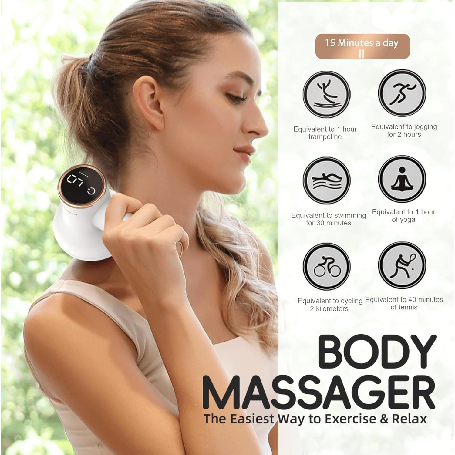 Masajeador Inalámbrico ZY Zeryew para Celulitis y Drenaje Linfático