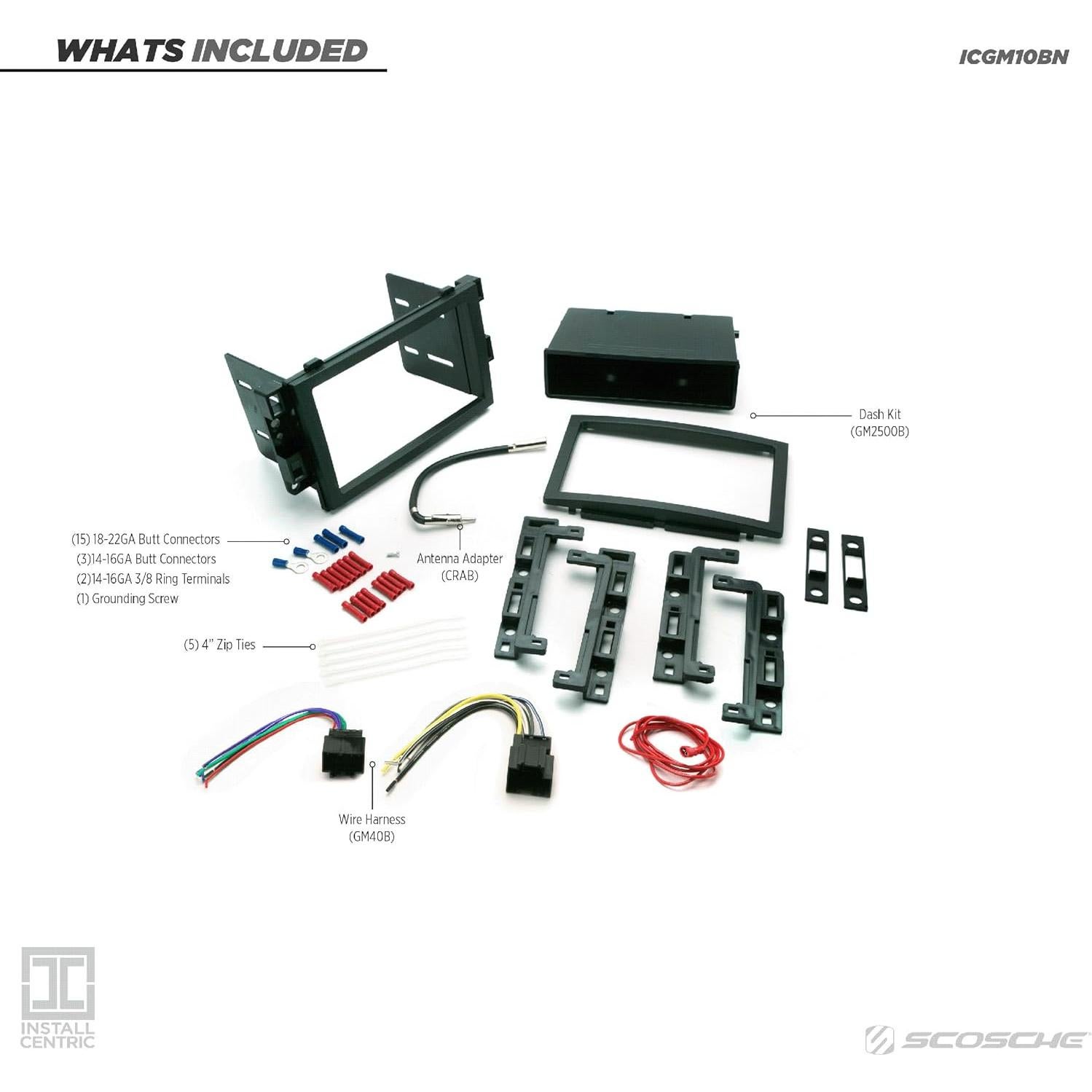 Kit Instalación Estéreo Doble/Simple DIN Scosche ICGM10BN