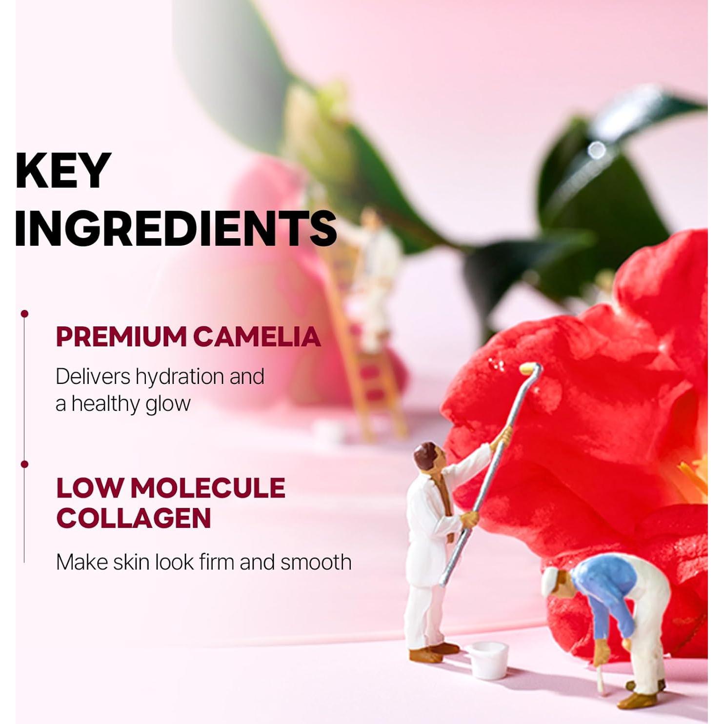 Mascarilla Hidrogel ROUND LAB Colágeno Camelia 4 Piezas