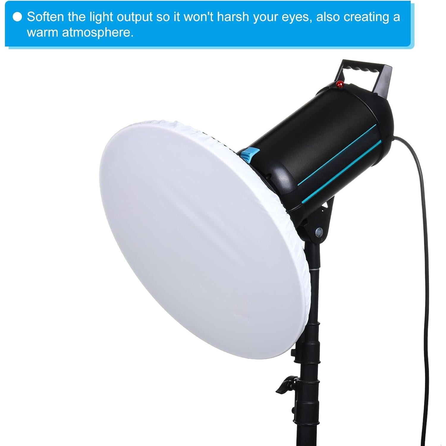 PATIKIL 17" 42cm Soft Diffuser Lamp Cover, 2pcs Cloth Diffuser Strobe Reflector Lamp Sock for Flashing Light Dish Photography Studio, Red