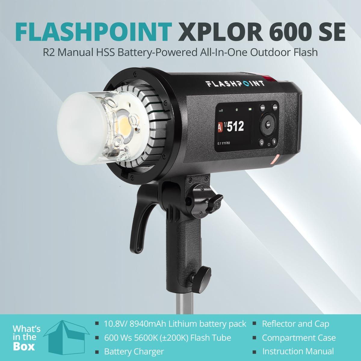 Flashpoint XPLOR 600 SE R2 600Ws Monolight Estudio Batería