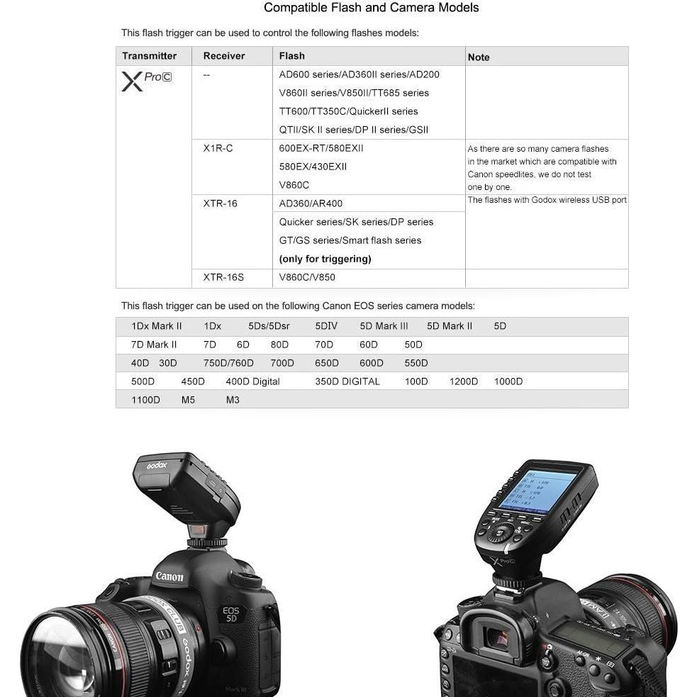 Godox AD600BM Bowens Mount 600Ws HSS GN87 Outdoor Flash Strobe Light with XPro-C Wireless Flash Trigger, 8700mAh Battery Pack to Provide 500 Full Power Flashes Compatible with Canon