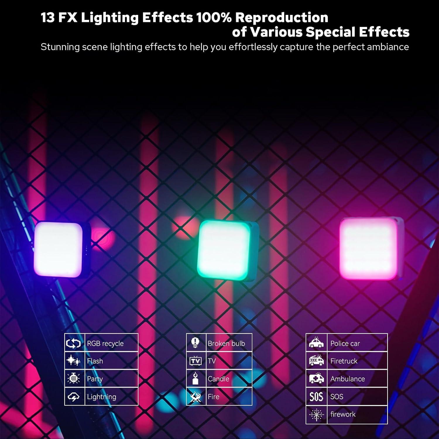 Panel de Luz LED RGB ZENIKO VS5 R 36000 Colores 2500K-8500K