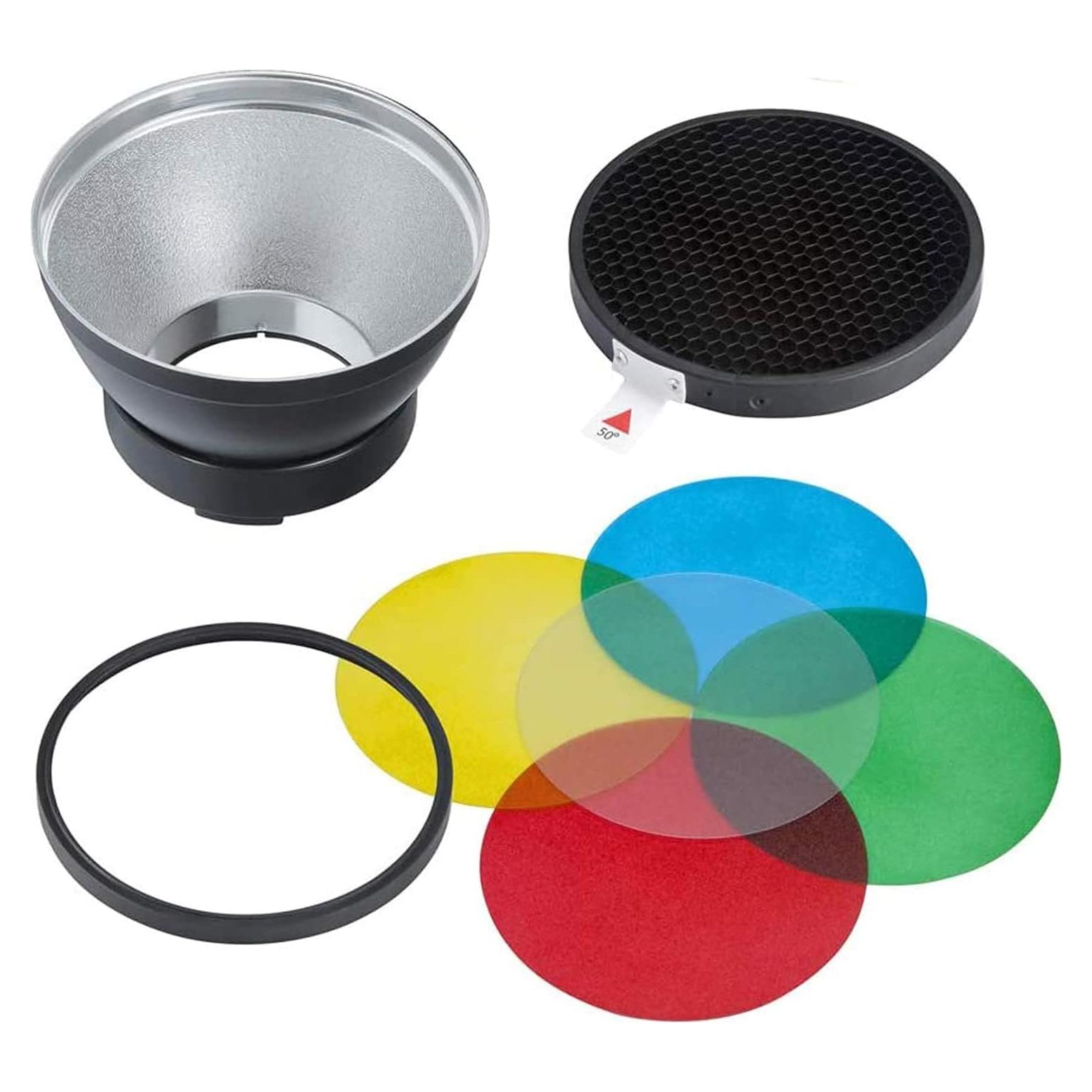 Reflector Difusor Godox AD-R14 con Panal y 5 Filtros de Color