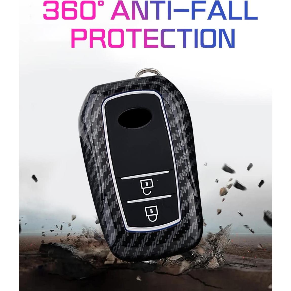 Funda de Llave 2 Botones HIBEYO para Toyota Corolla RAV4 Camry