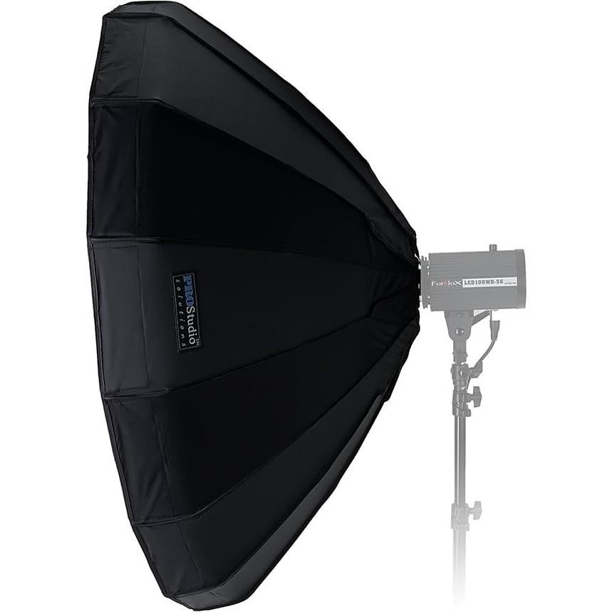Pro Studio Solutions EZ-Pro 48in (120cm) Beauty Dish and Softbox Combination w/Multiblitz V Speedring - Soft Collapsible Beauty Dish with Speedring for Bayonet Mountable Strobe, Flash and Monolights