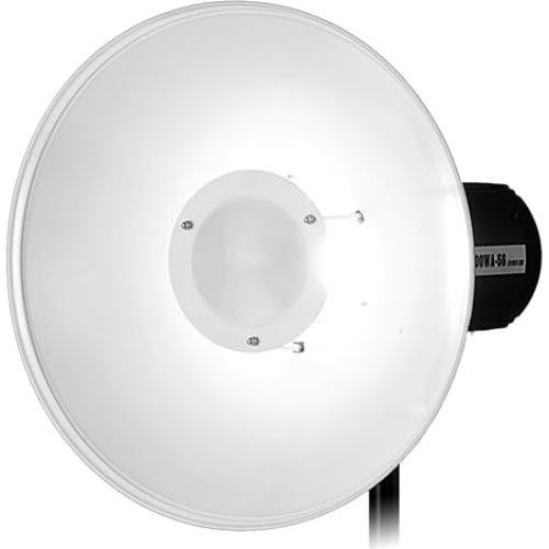 Plato de Belleza Fotodiox Pro 40cm Metal con Difusor Blanco