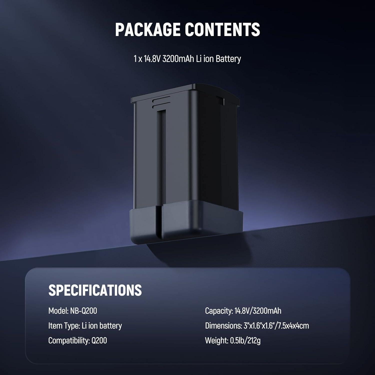 Flash Estudio NEEWER Q200 200Ws 2.4G TTL con Batería 3200mAh