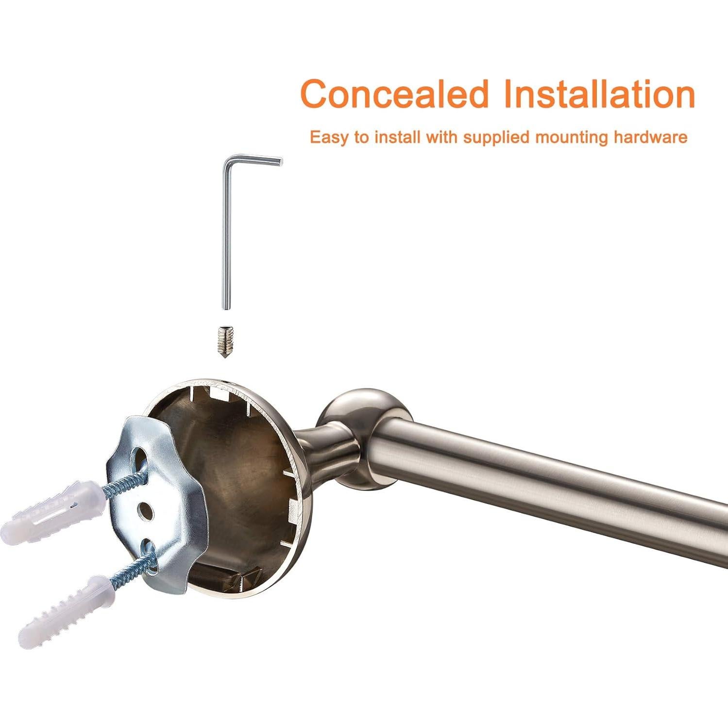 Juego de Accesorios de Baño BGL, 4 Piezas Niquel Cepillado