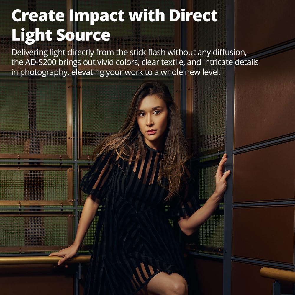 Cabeza de Flash Stick Godox AD-S200 200Ws 5800K-200K