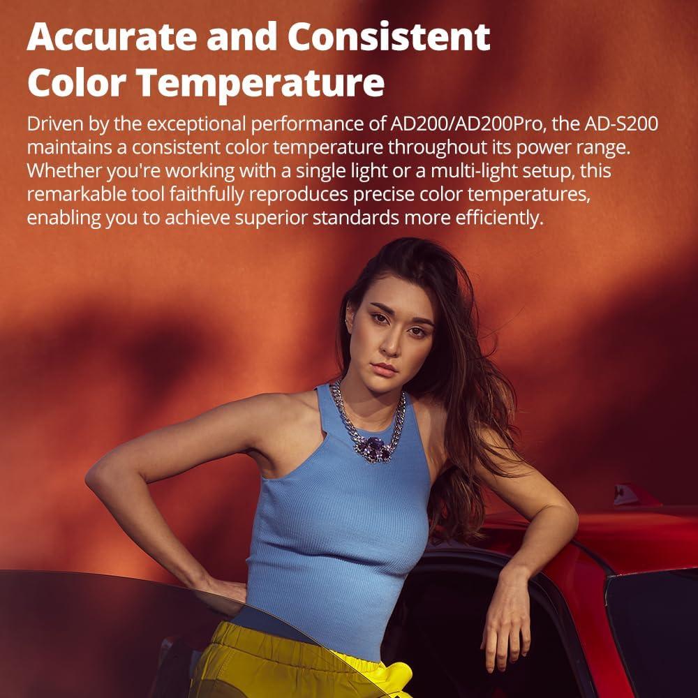 Cabeza de Flash Stick Godox AD-S200 200Ws 5800K-200K