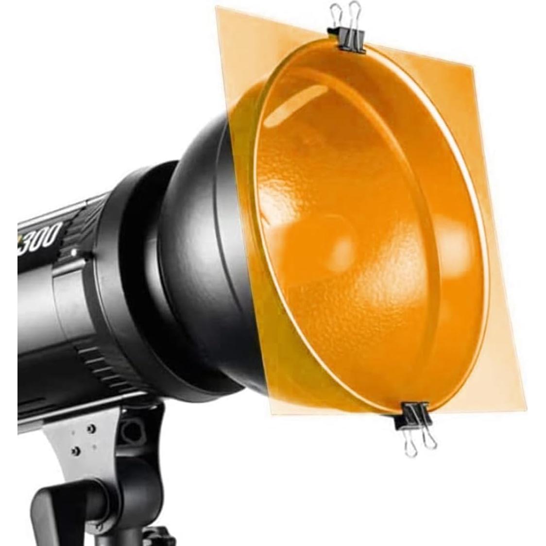 6pcs Orange PVC Light Gel Filters for Photography Film Video Education Lighting Effects Stage - Dyslexia Aid Color Correction 11.69 X 8.26 Inches