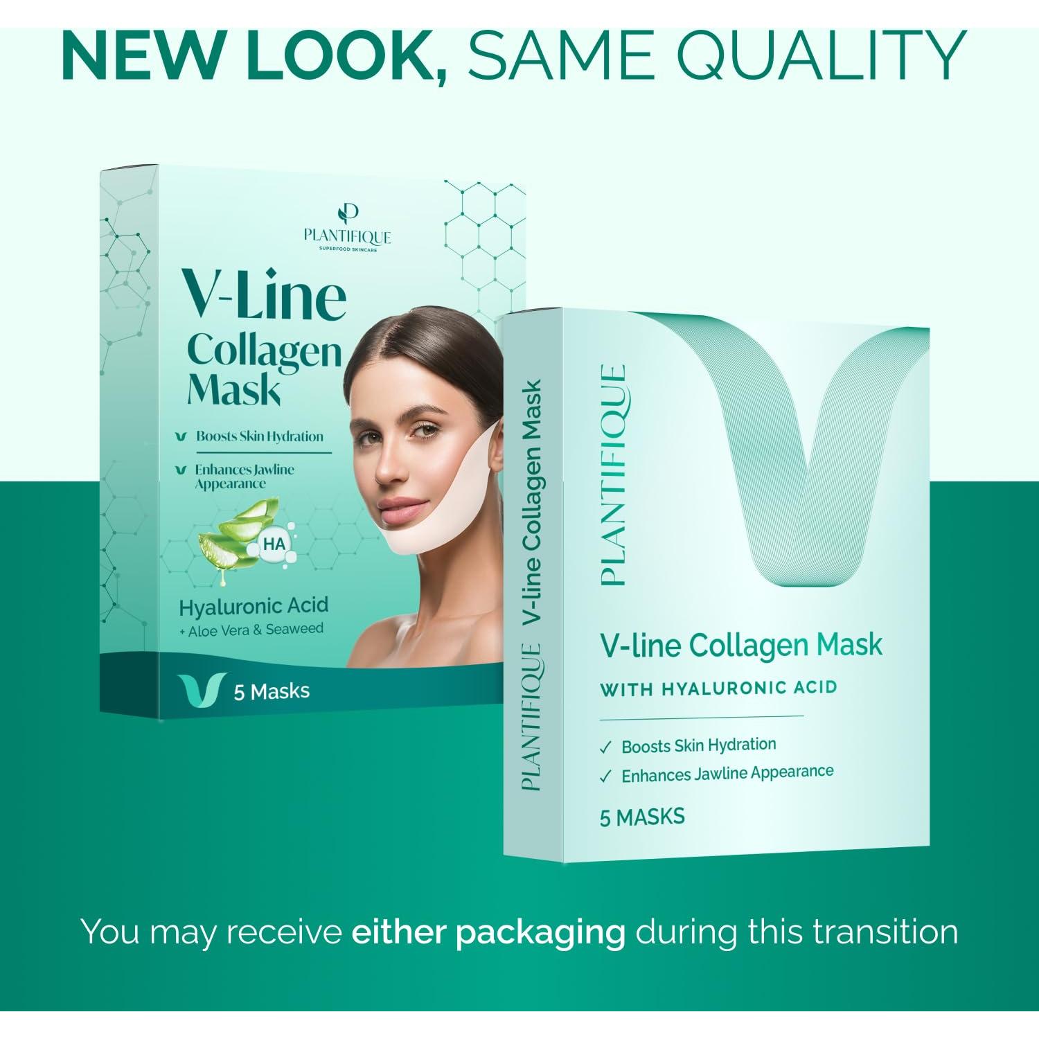 Mascarilla Facial PLANTIFIQUE Colágeno 5 Piezas Hidratante