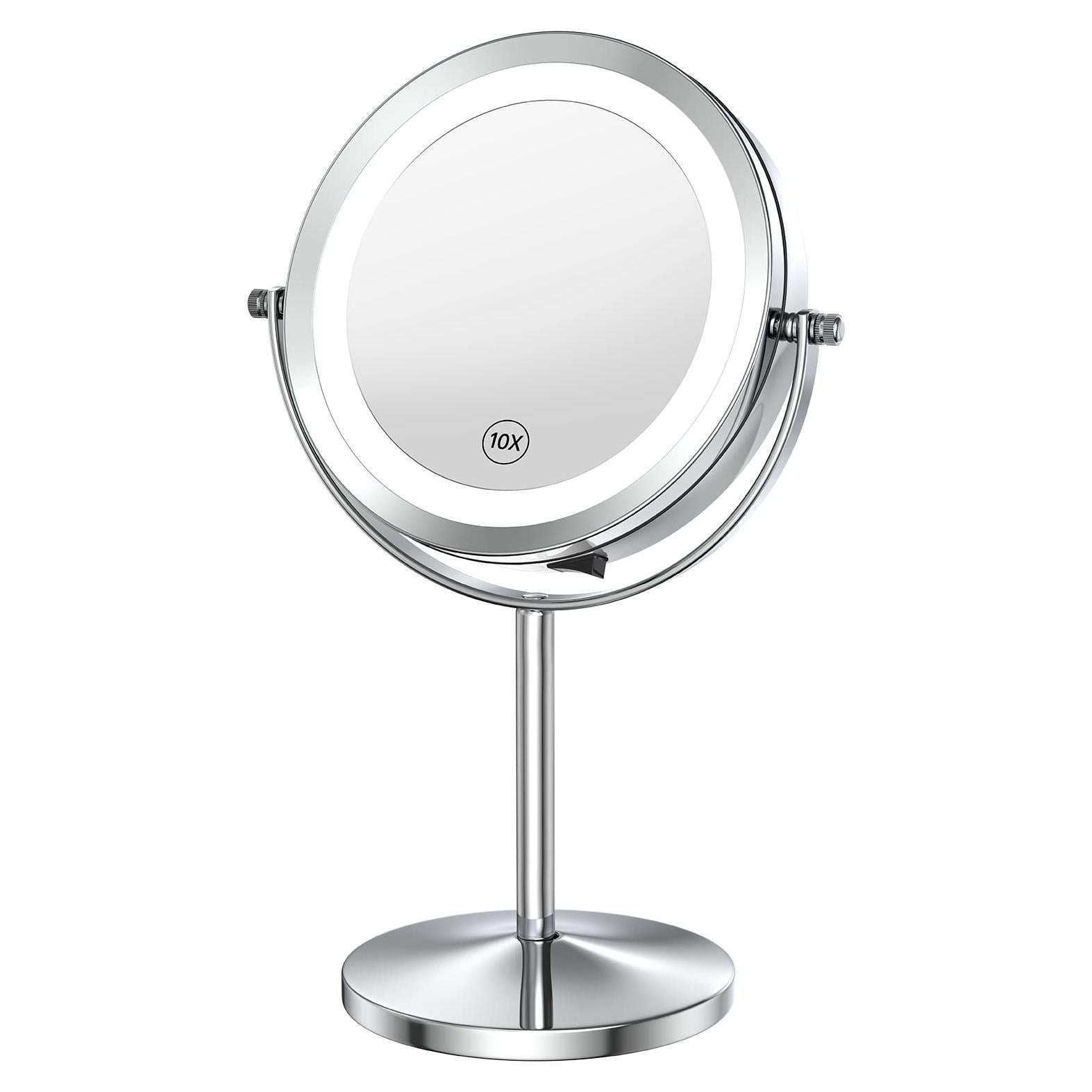 Espejo de Maquillaje Iluminado Benbilry 18 LEDs 10 cm 1X/10X