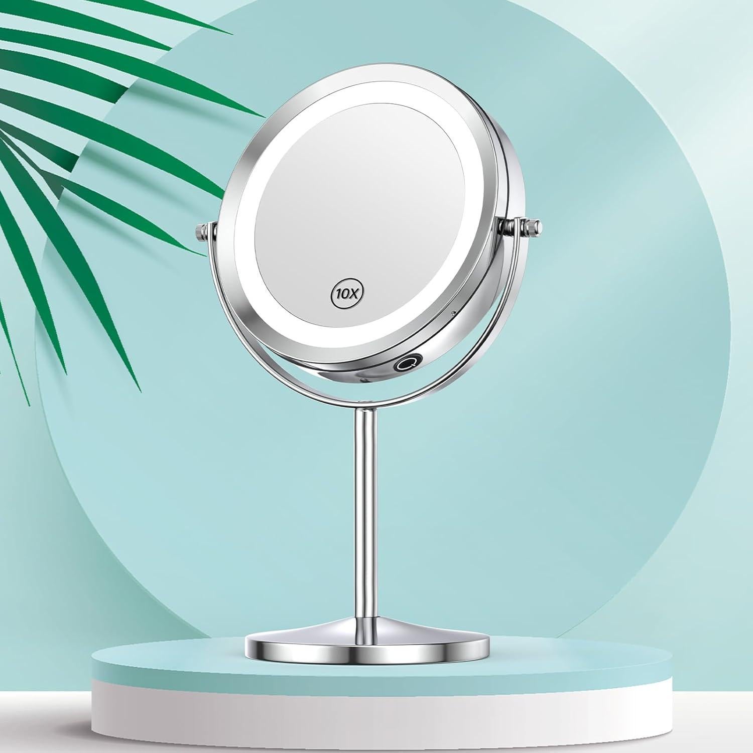 Espejo de Maquillaje Iluminado Benbilry 18 LEDs 10 cm 1X/10X